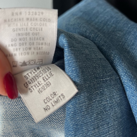 GRLFRND Ellie Puff-Sleeve One-Shoulder Denim Dress XS - Picture 9 of 14